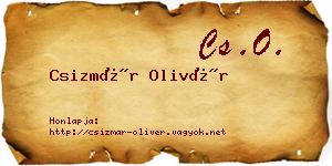 Csizmár Olivér névjegykártya