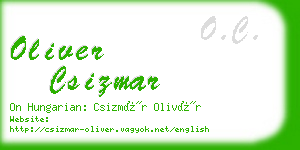 oliver csizmar business card